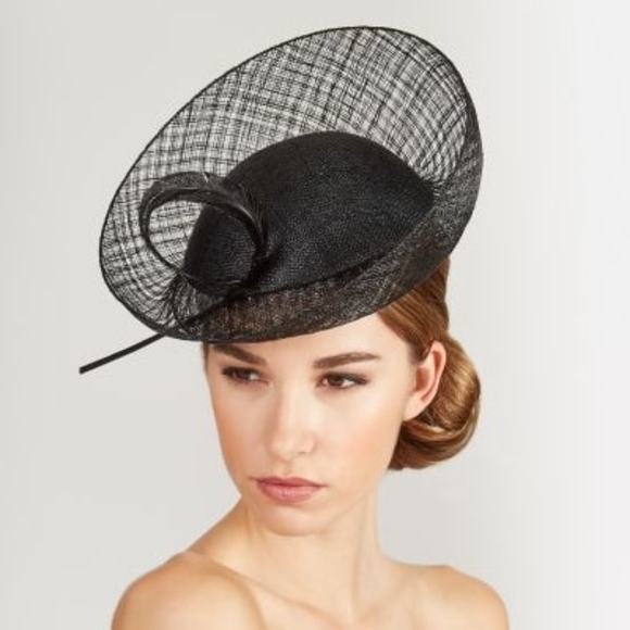 Kentucky Derby black fascinator hat ASO Kate Middleton - Picture 4 of 9